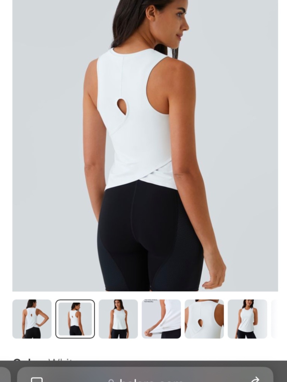 NWT Halara Cut Out Crossover Hem Yoga Tank Top - Picture 7 of 7
